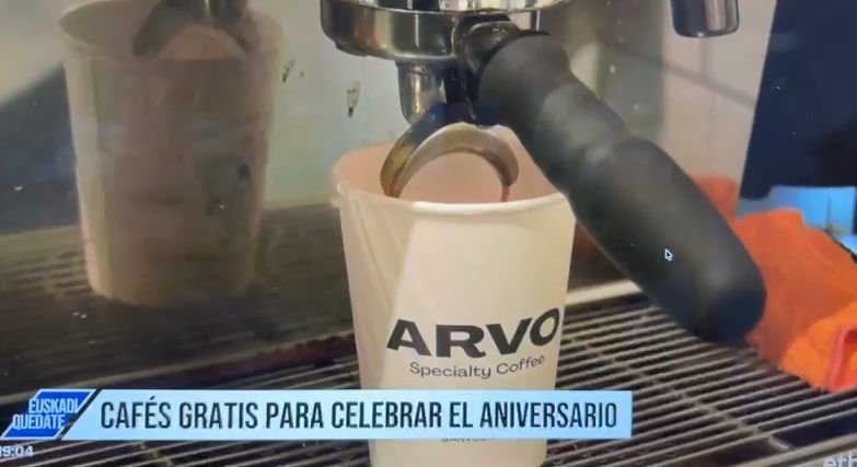 Reportaje de EITB: Cafés gratis para celebrar el aniversario