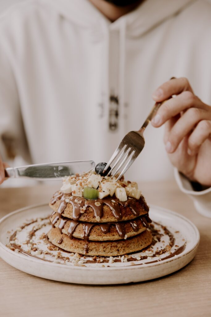 Avena banana pancakes en ARVO Specialty Coffee Bilbao